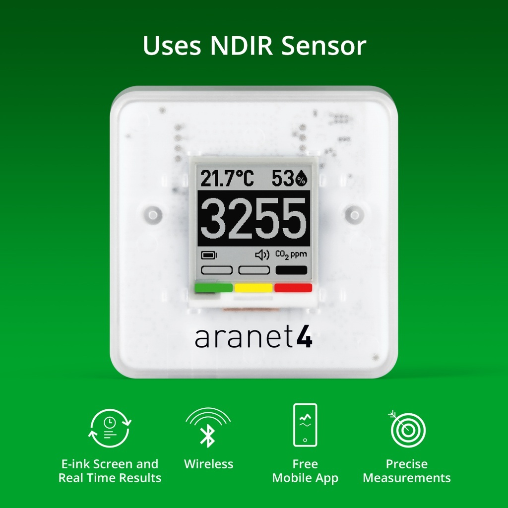 Aranet4 Standalone Wireless CO², Temperature, RH & Atmospheric Pressure Monitor
