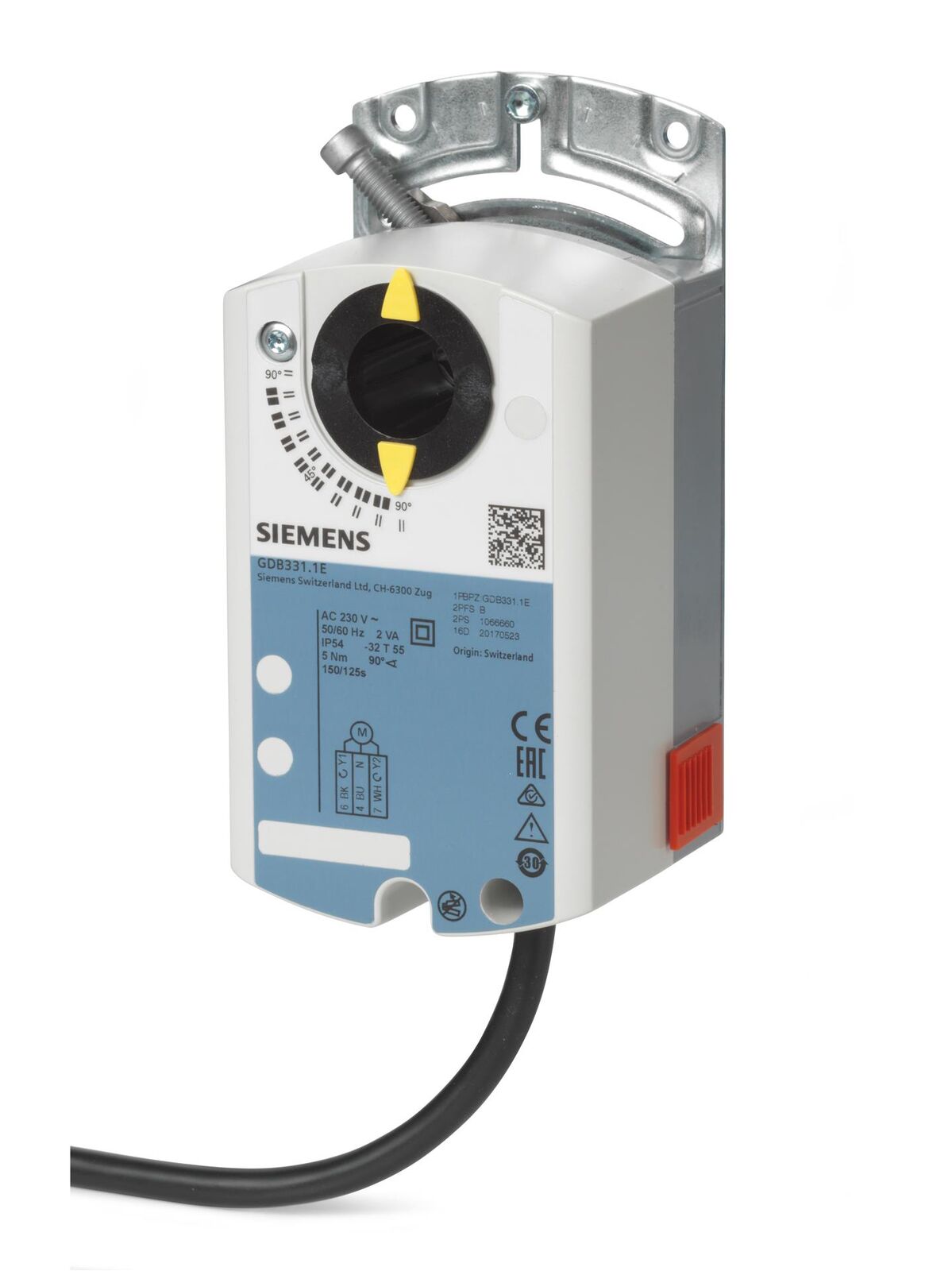 Siemens 5Nm Rotary Damper Actuator, 3-Pos, Non-Spring Return