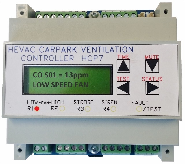 HEVAC HCP7-F Carpark AS1668.2 CO Controller