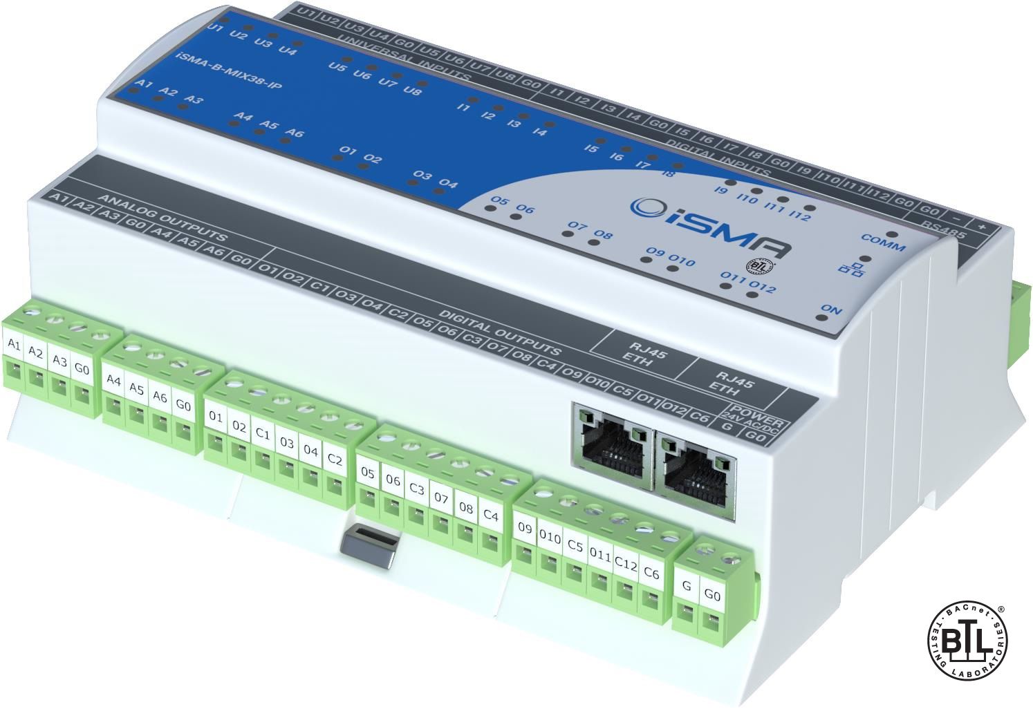 iSMA MIX38-IP Ethernet Input/Output Module