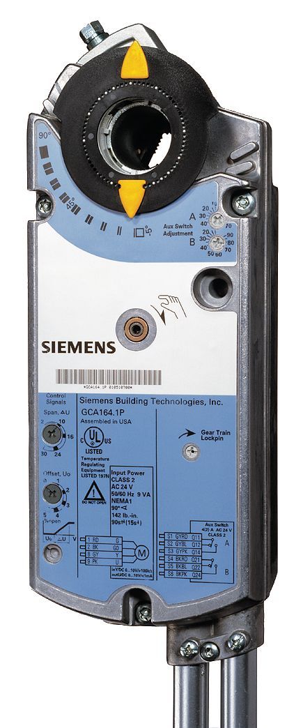 Siemens 18Nm 24V On/Off Control Spring Return w/ Dual Aux Switches