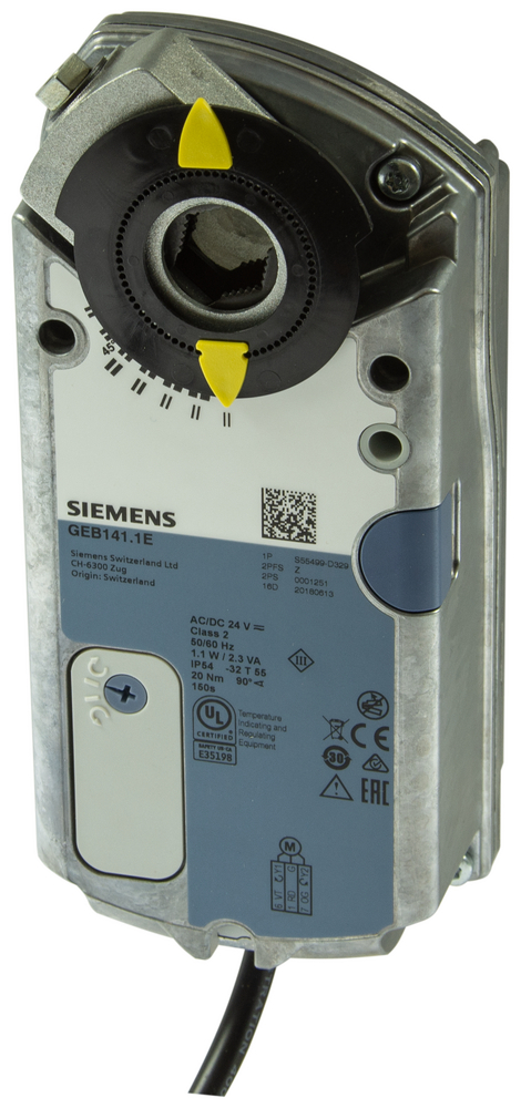 Siemens 20Nm 24V On/Off or 3-Position Control w/ Dual Aux Switches