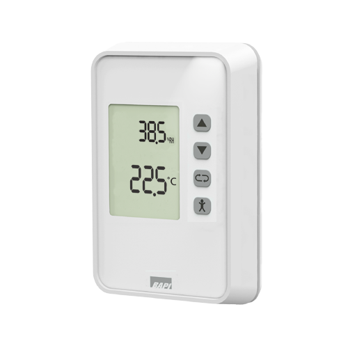 BAPI 10K-3[11K] Quantum Prime Style Room Temperature/Humidity Sensor with 0-10 V, 10 to 32 °C / 0 to 100% RH Setpoint Adjustment