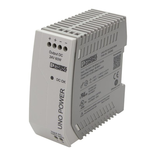 Phoenix DIN Rail Mount 240V/24VDC 60W Power Supply